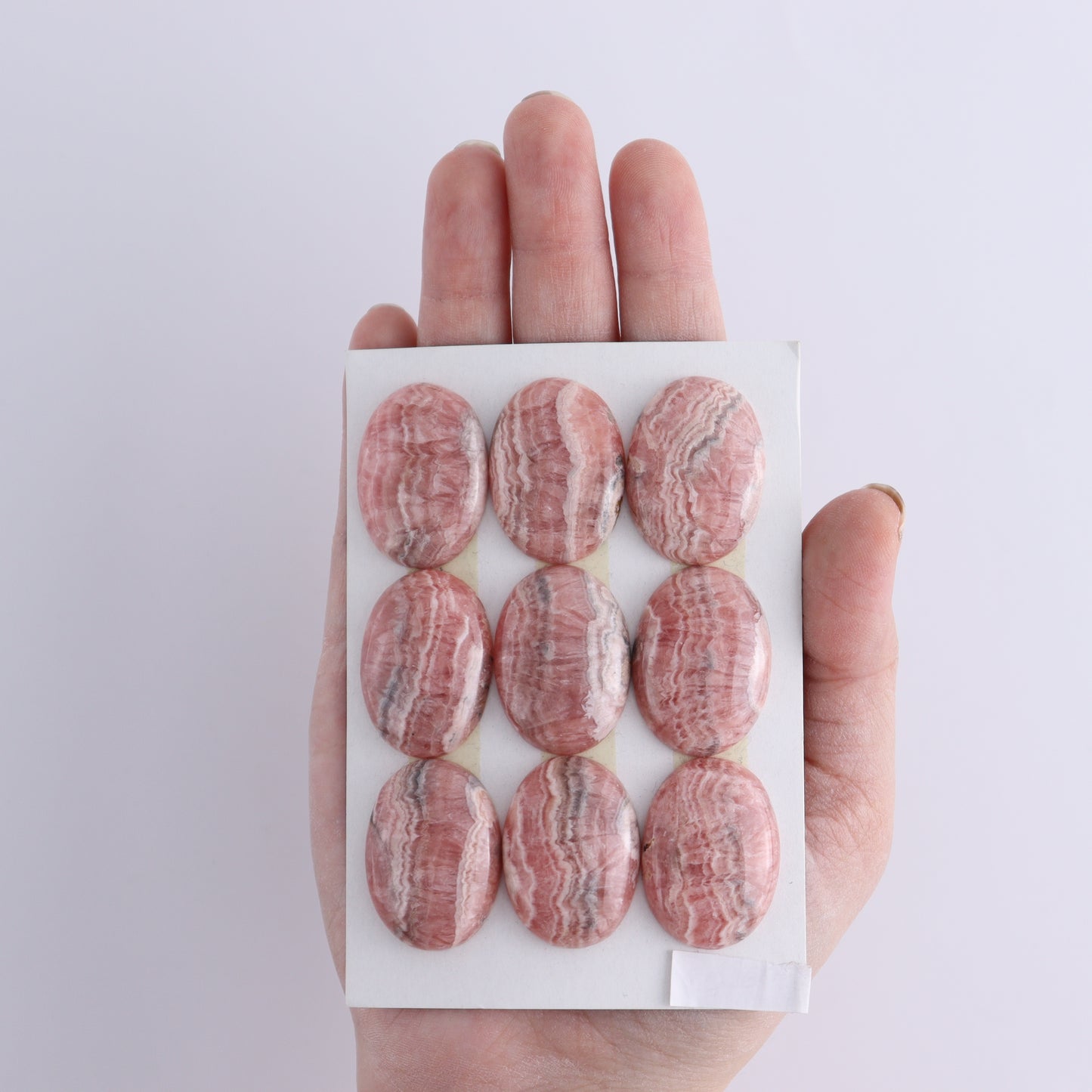 Rhodochrosite Cabs Set of 9 | Mi Esperanza Minerals | Supplier of Crystals and Onyx