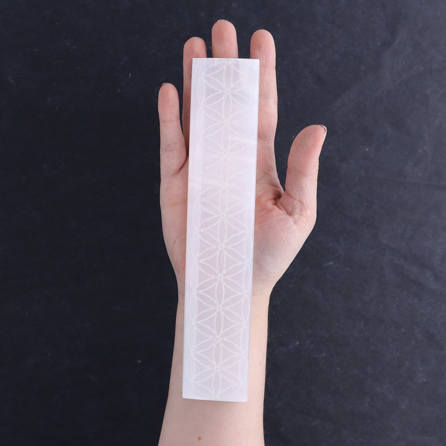 One Selenite Polished Engraved Charging Bar 20 cm | Mi Esperanza Minerals | Supplier of Crystals and Onyx