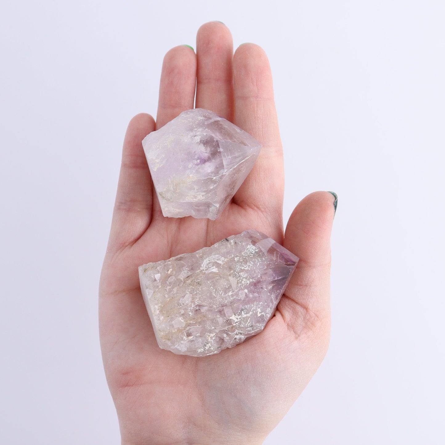 Phantom Amethyst Top Polished Set of 37 | Mi Esperanza Minerals | Supplier of Crystals and Onyx