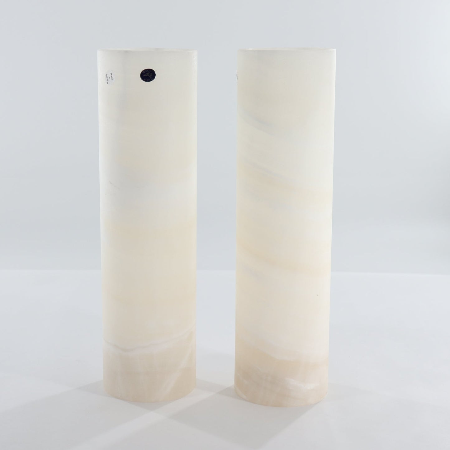 One 12" White Polished Top Onyx Lamp Blind