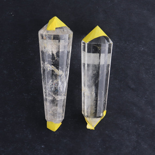 Quartz Faceted Double Points Set of 6