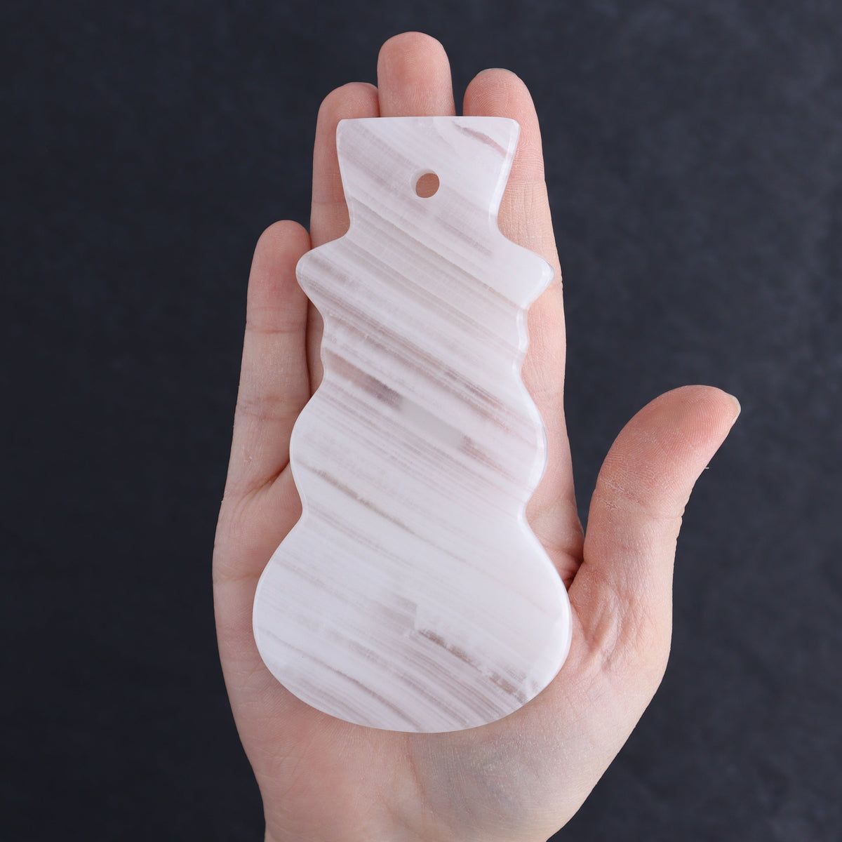 One White Onyx Snowman Ornament - wholesale crystals
