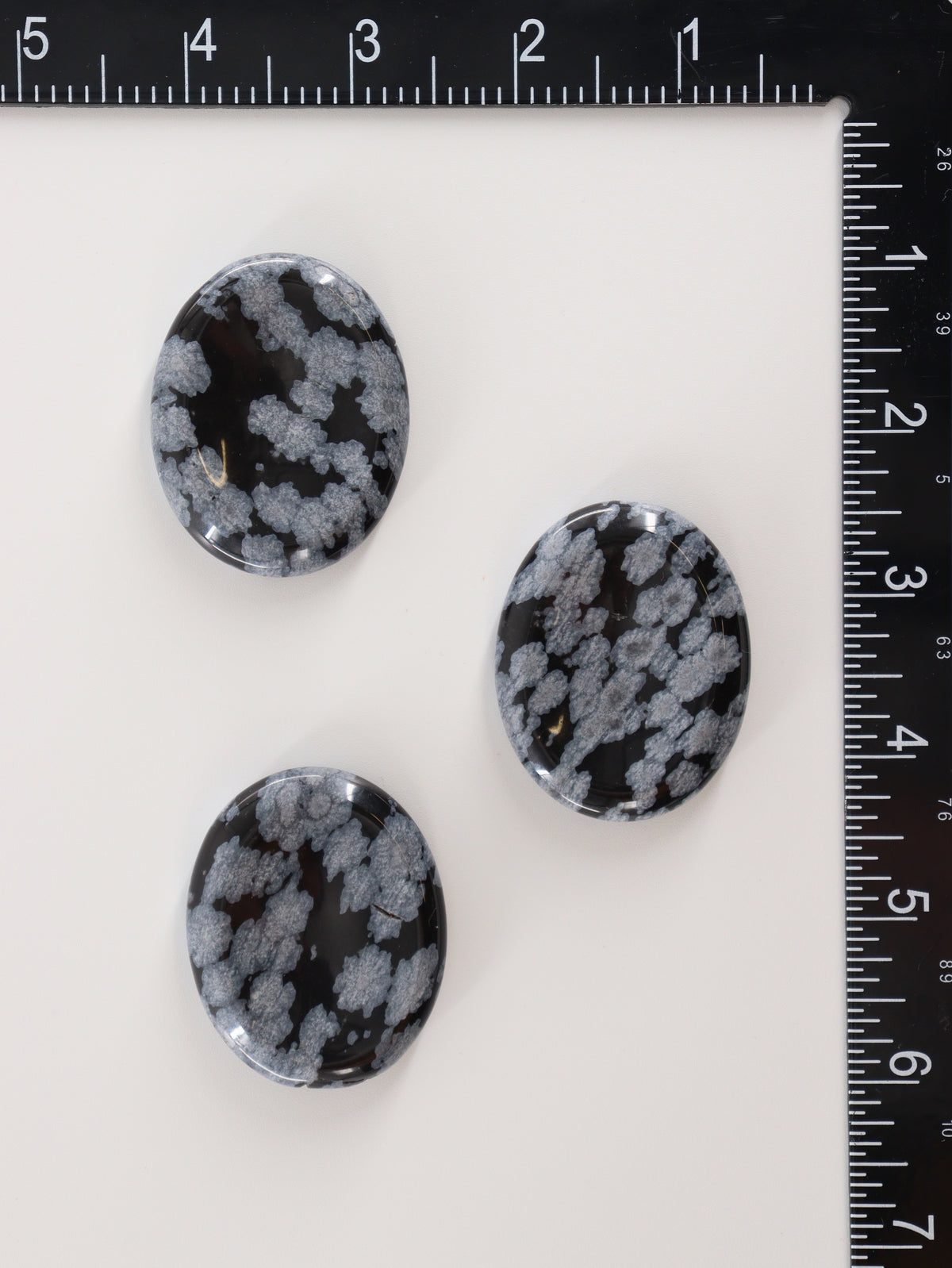 15pc Snowflake Obsidian Worry Stones - wholesale crystals