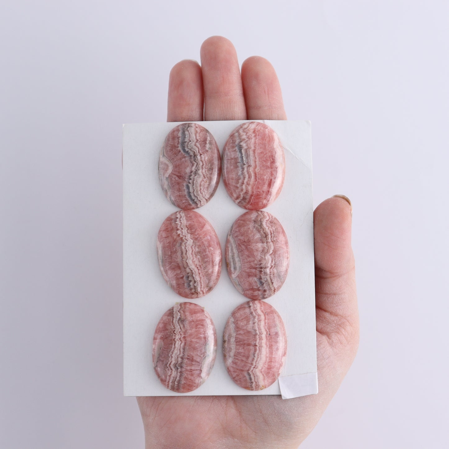 Rhodochrosite Cabs Set of 6 | Mi Esperanza Minerals | Supplier of Crystals and Onyx