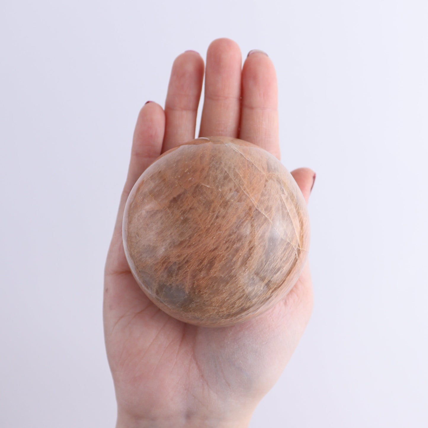 Peach Moonstone Spheres Set of 7