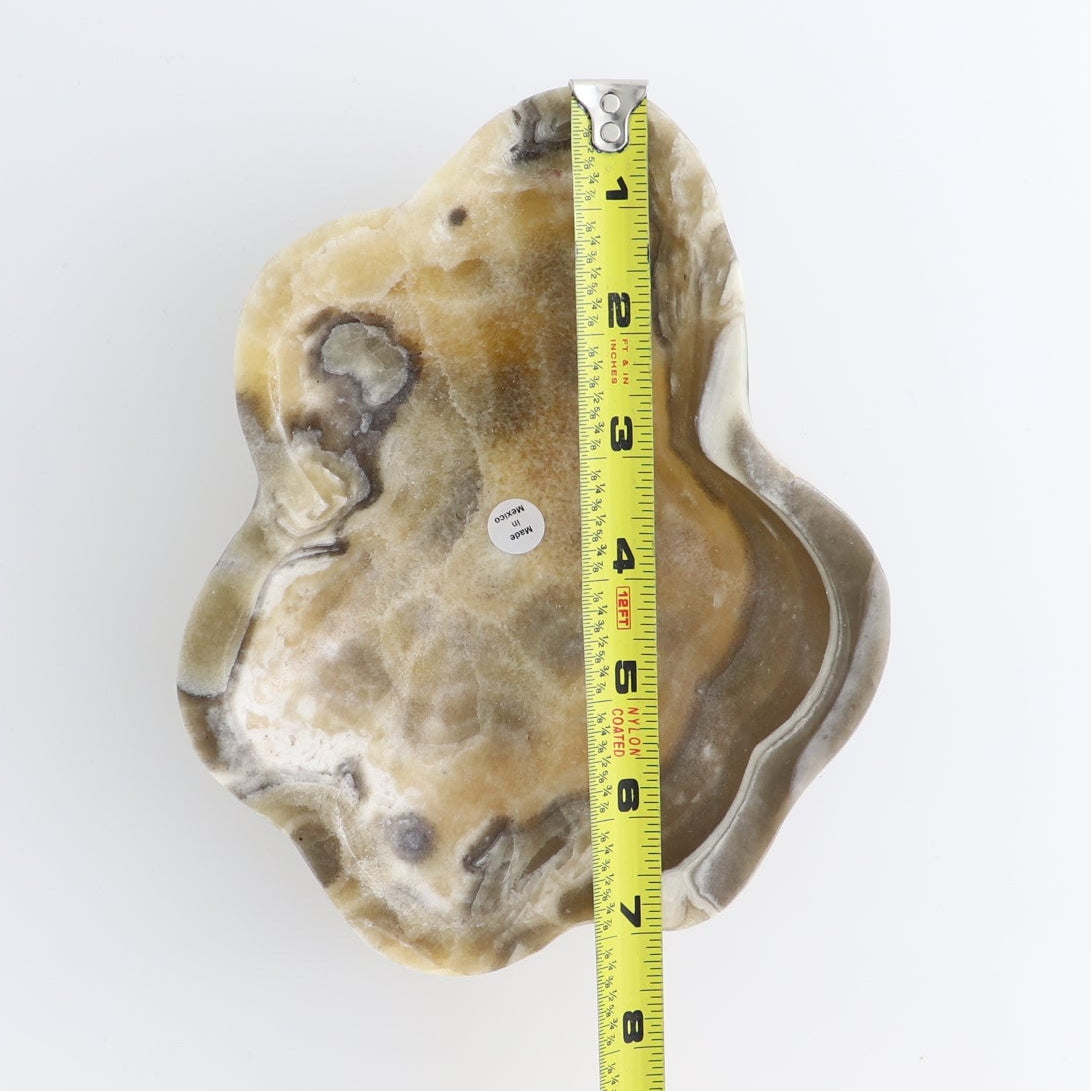 One Small Bowl Mexican Onyx/Calcite Black & Yellow Zebra
