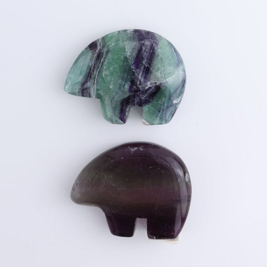 Fluorite Bears set of 6