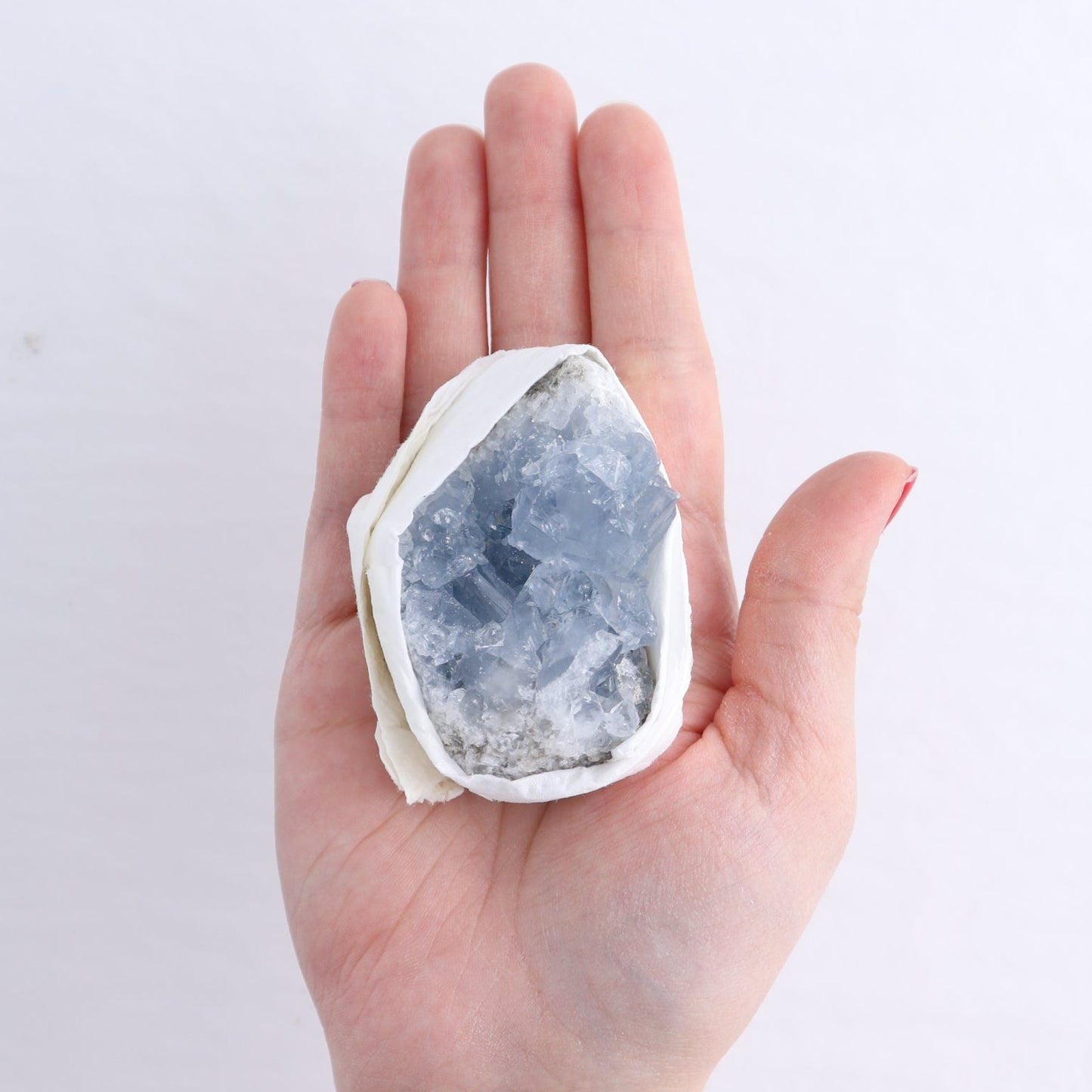 Celestite Clusters Set of 24