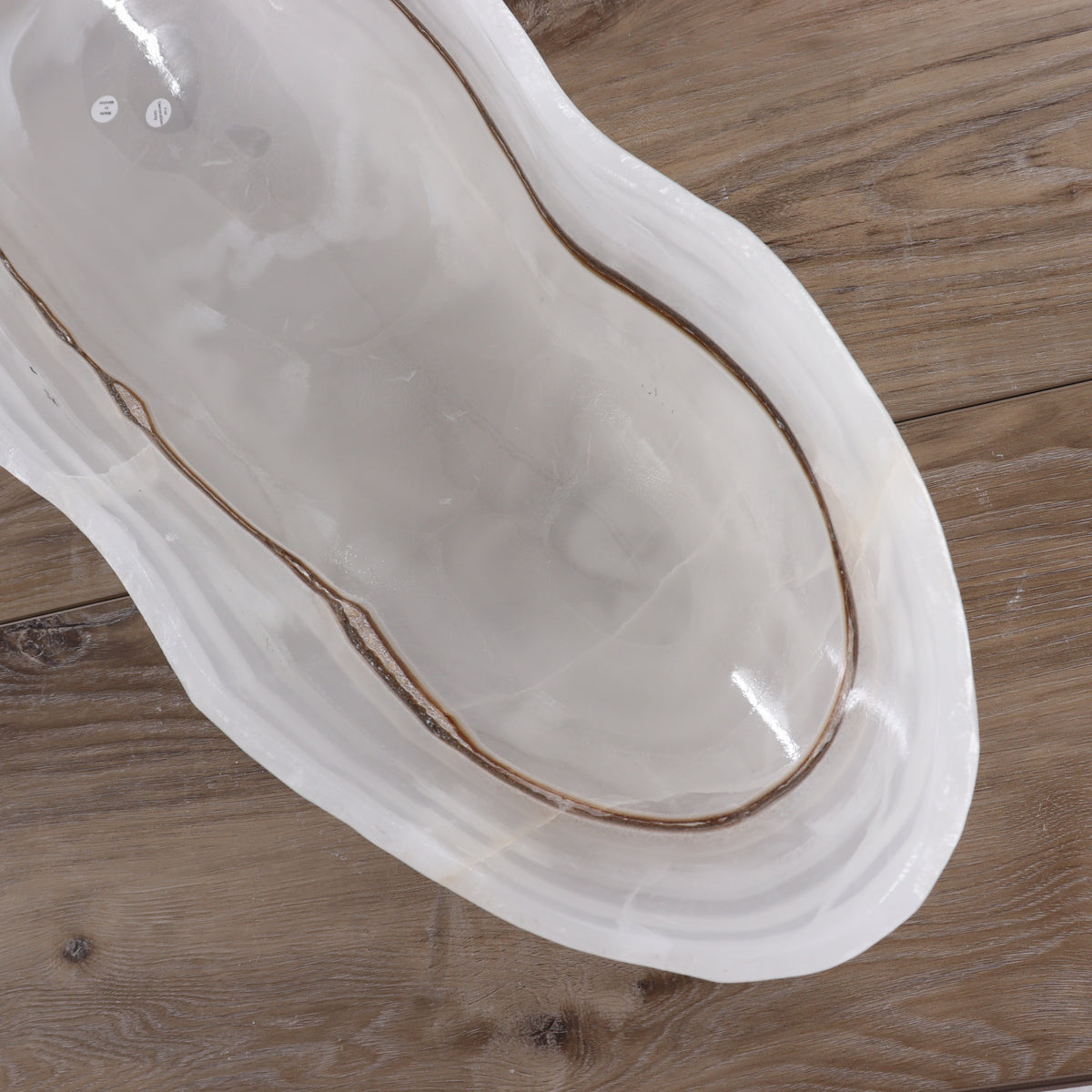 Mexican Onyx/Calcite Canoe Bowl 31" | Mi Esperanza Minerals | Supplier of Crystals and Onyx