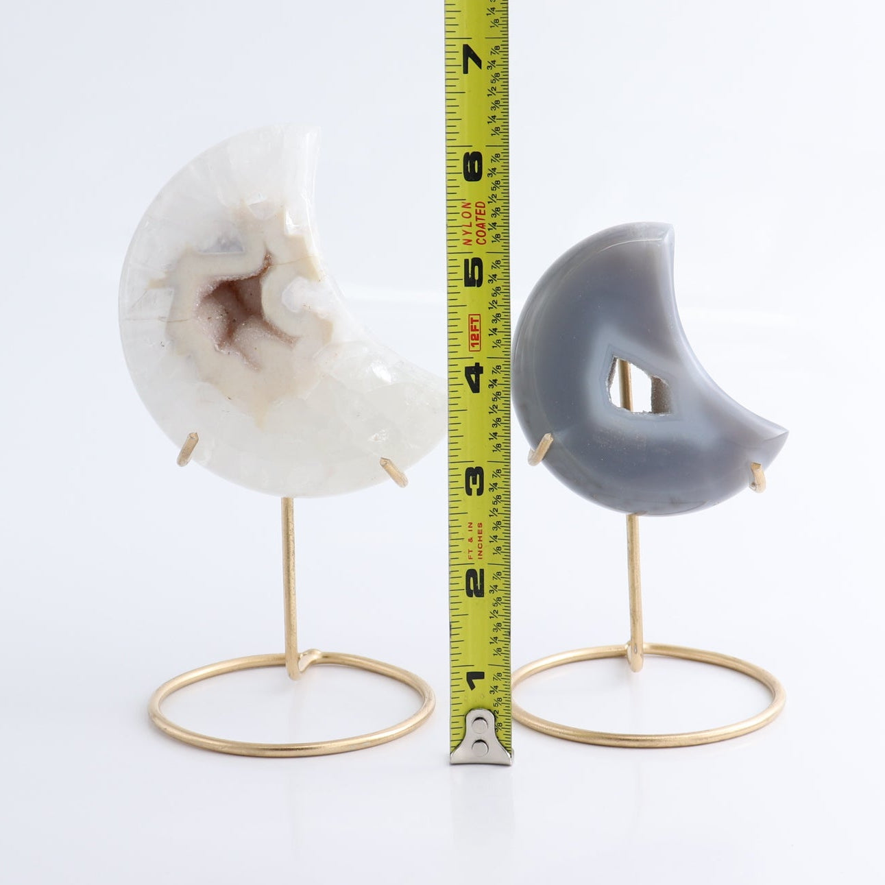 Agate Moons with Stand Set of 5 | Mi Esperanza Minerals | Supplier of Crystals and Onyx
