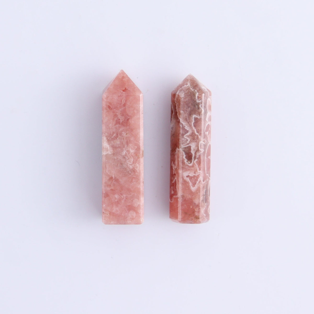 Rhodochrosite Towers Set of 6 | Mi Esperanza Minerals | Supplier of Crystals and Onyx