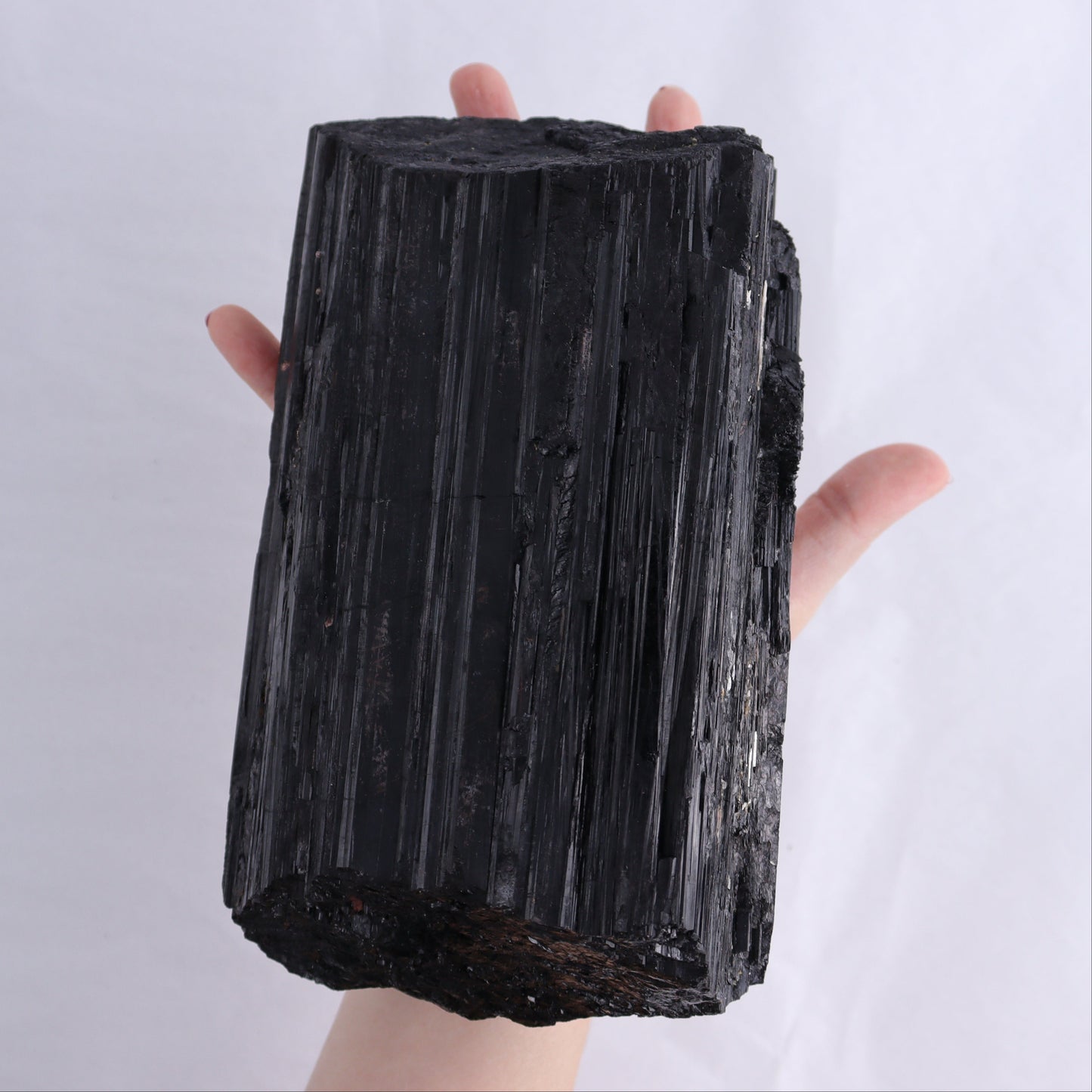 Black Tourmaline Log | Mi Esperanza Minerals | Supplier of Crystals and Onyx