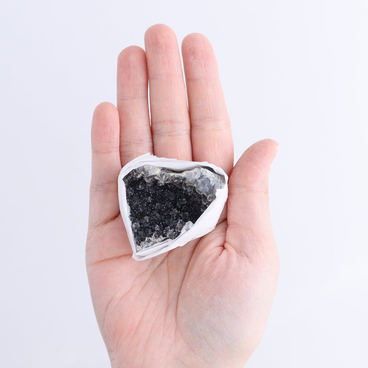 Uruguay Black Amethyst Clusters Flat of 9 | Mi Esperanza Minerals | Supplier of Crystals and Onyx