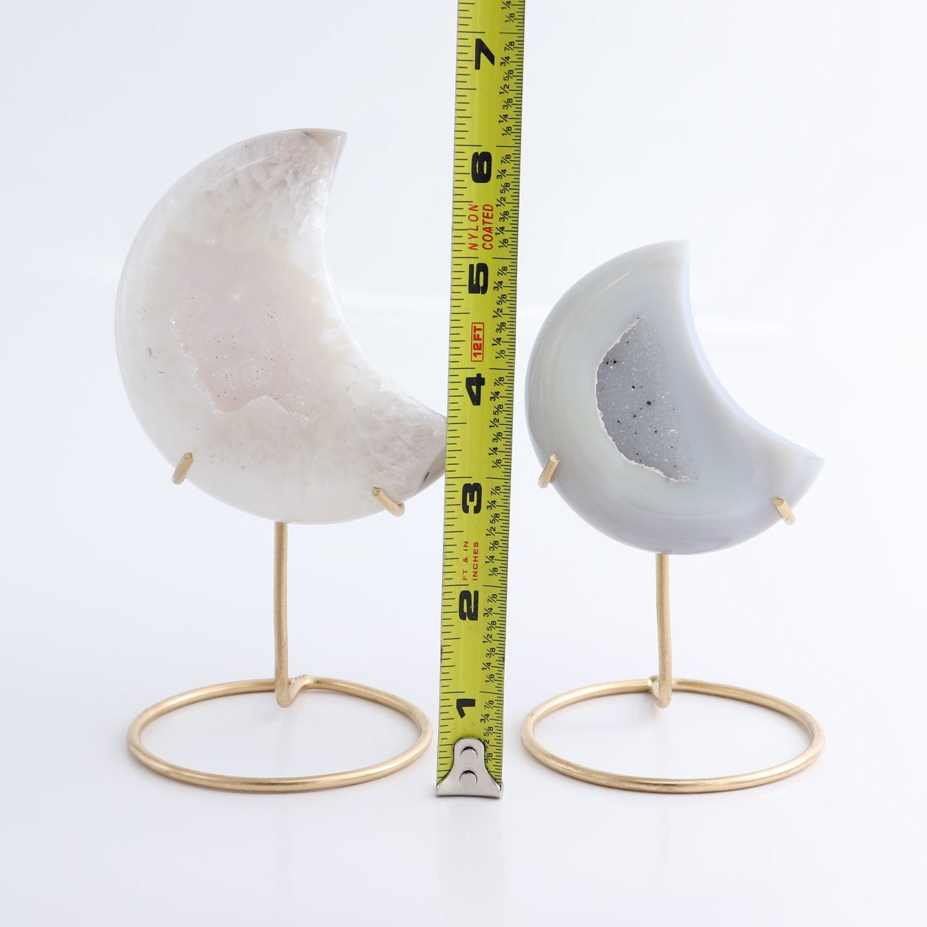 Agate Moons with Stand Set of 5 | Mi Esperanza Minerals | Supplier of Crystals and Onyx