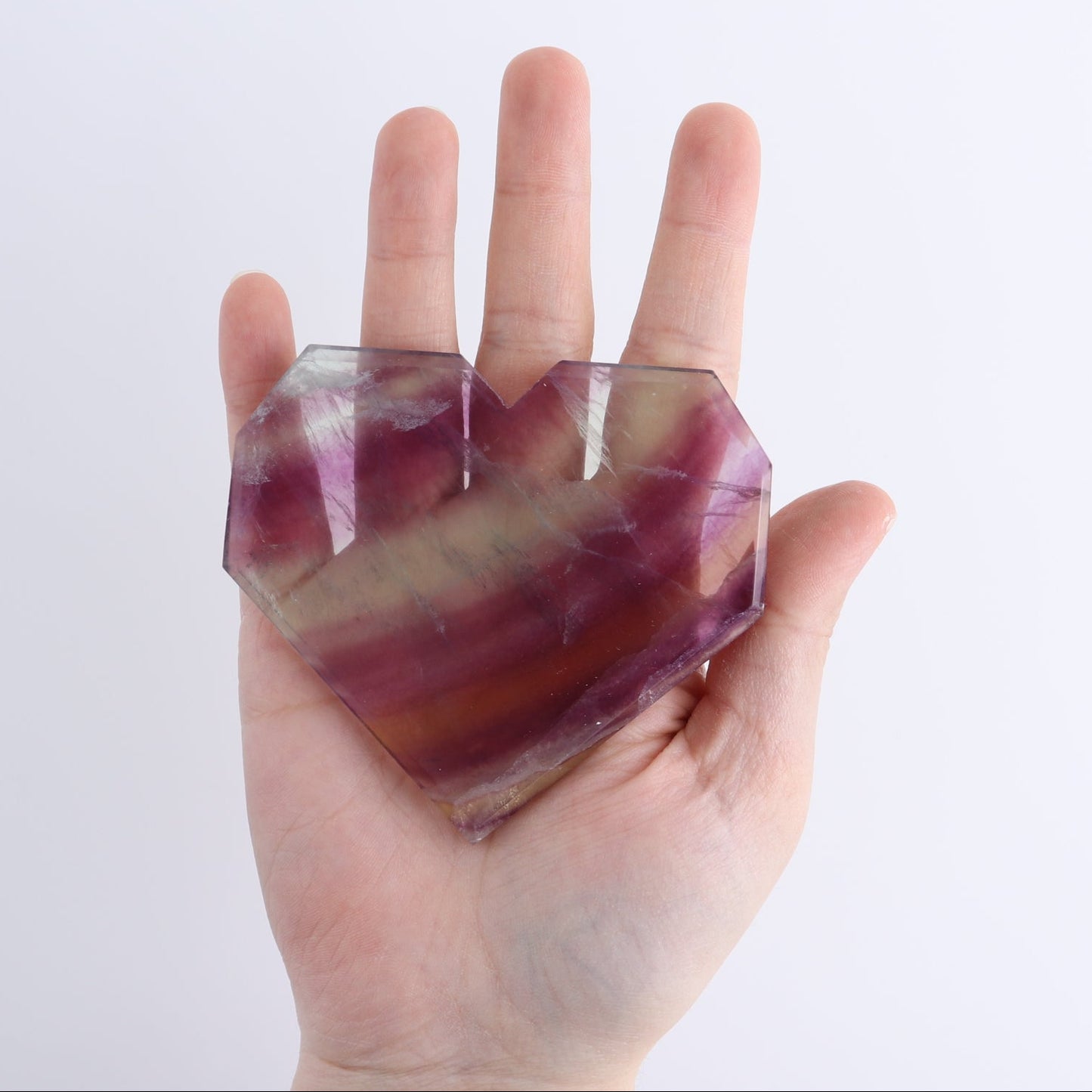 One Flat Fluorite Heart