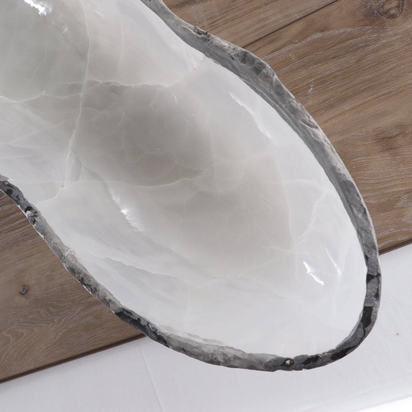 Mexican Onyx/Calcite Canoe Bowl