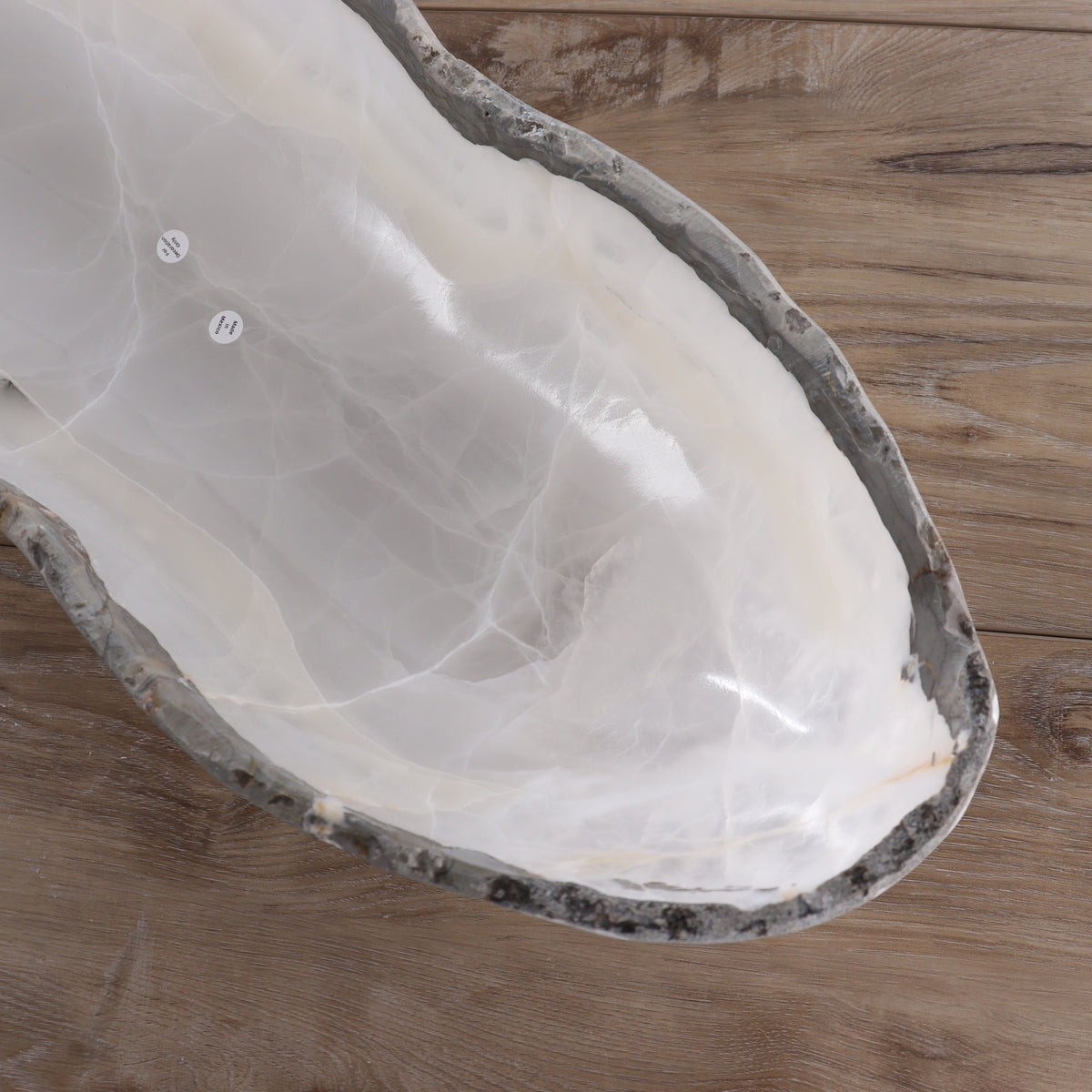Mexican Onyx/Calcite Canoe Bowl 28" | Mi Esperanza Minerals | Supplier of Crystals and Onyx