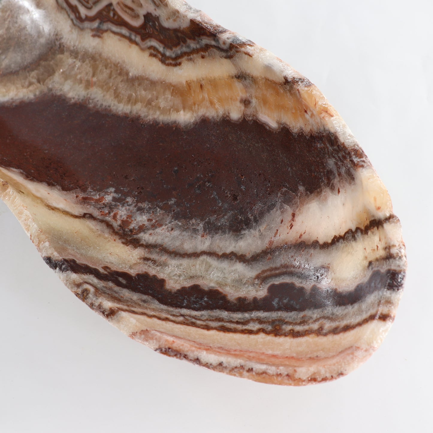 Mexican Onyx/Calcite Canoe Bowl | Mi Esperanza Minerals | Supplier of Crystals and Onyx