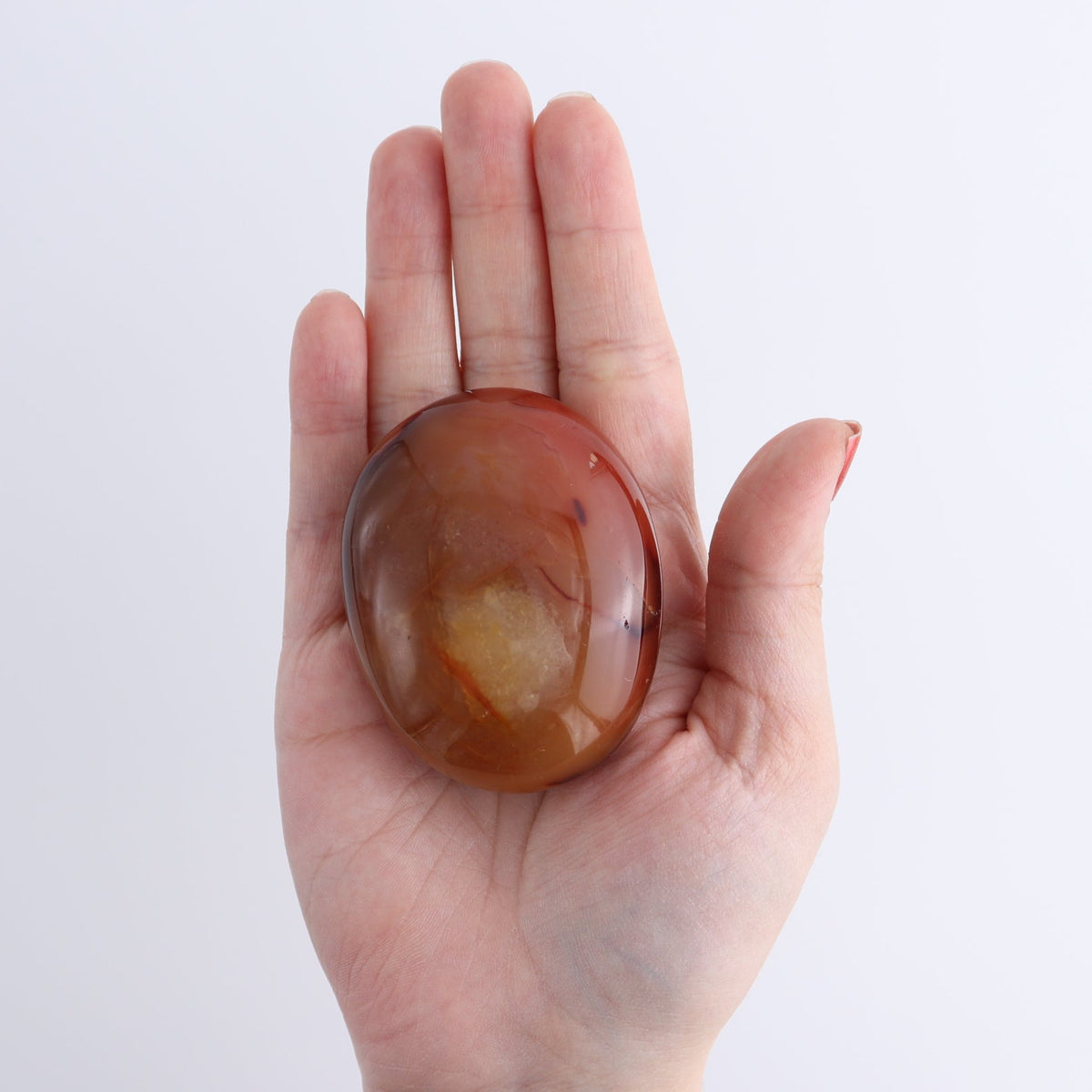 Carnelian Palm Stones Set of 8