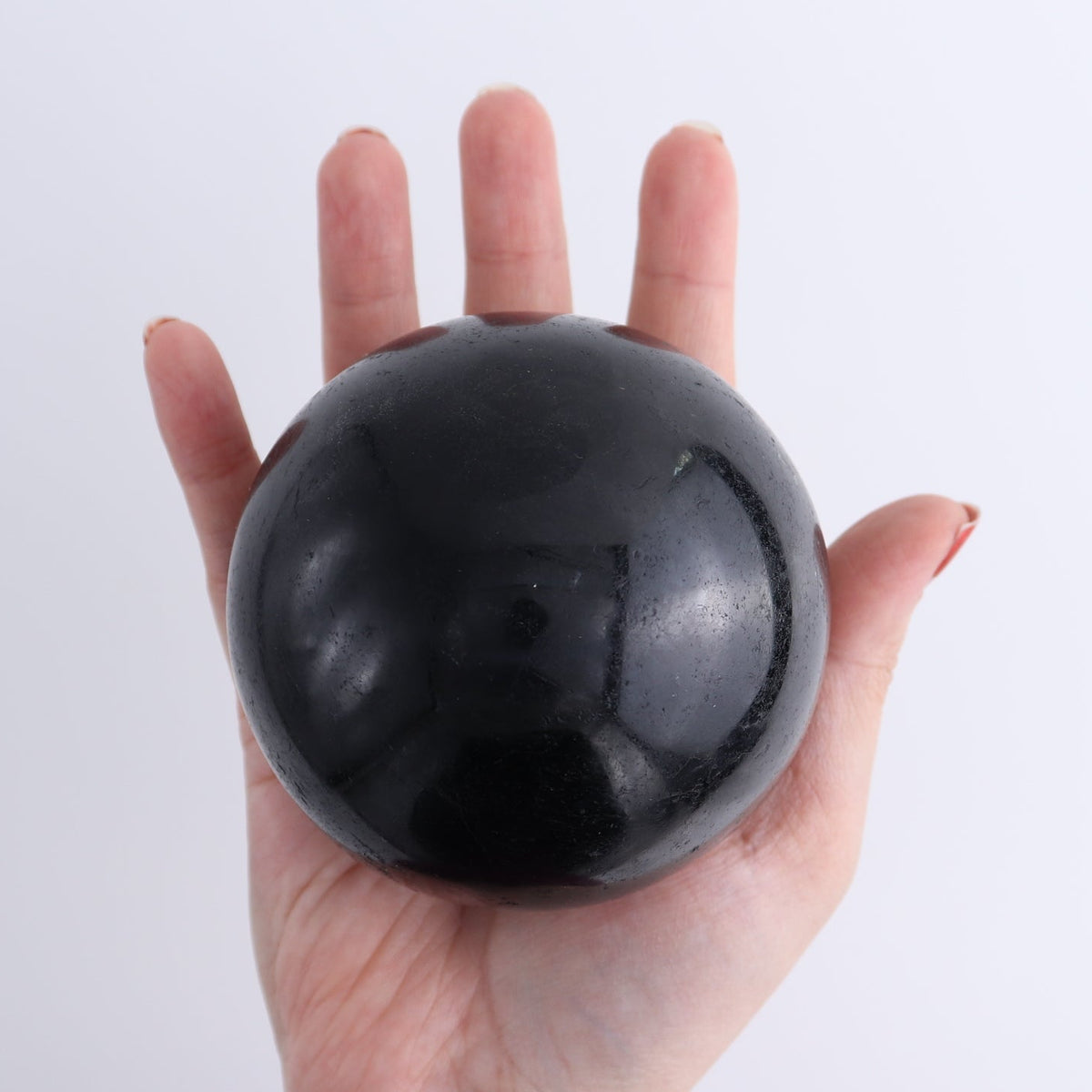 Black Tourmaline Spheres Set of 6