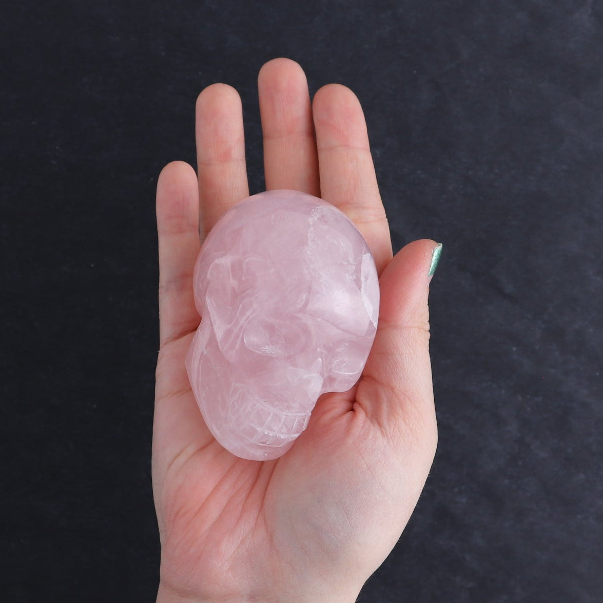 Rose Quartz Skulls Set of 4