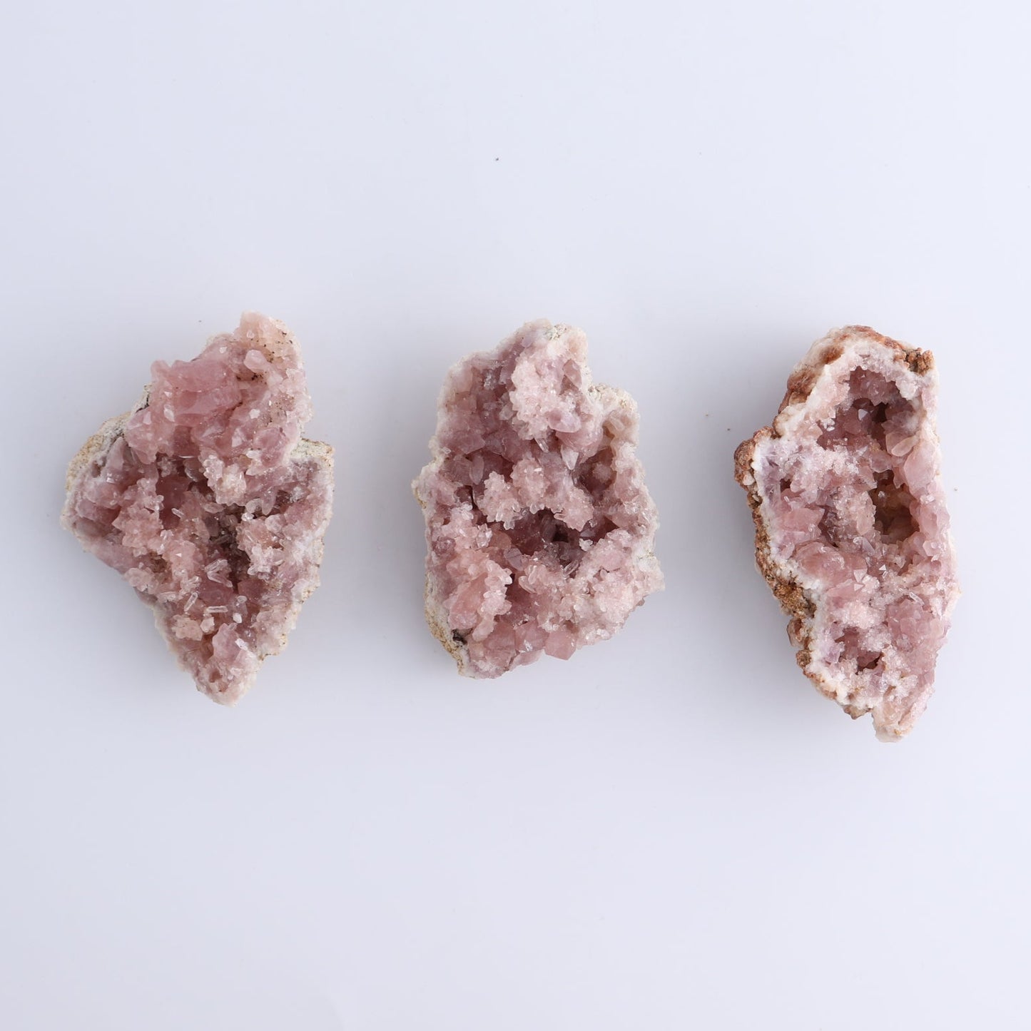 Pink Amethyst Clusters Set of 11