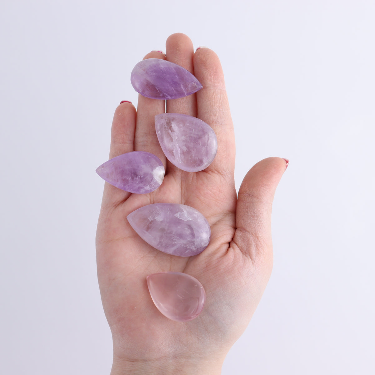 Amethyst Cabs Set of 20 Pieces | Mi Esperanza Minerals | Supplier of Crystals and Onyx