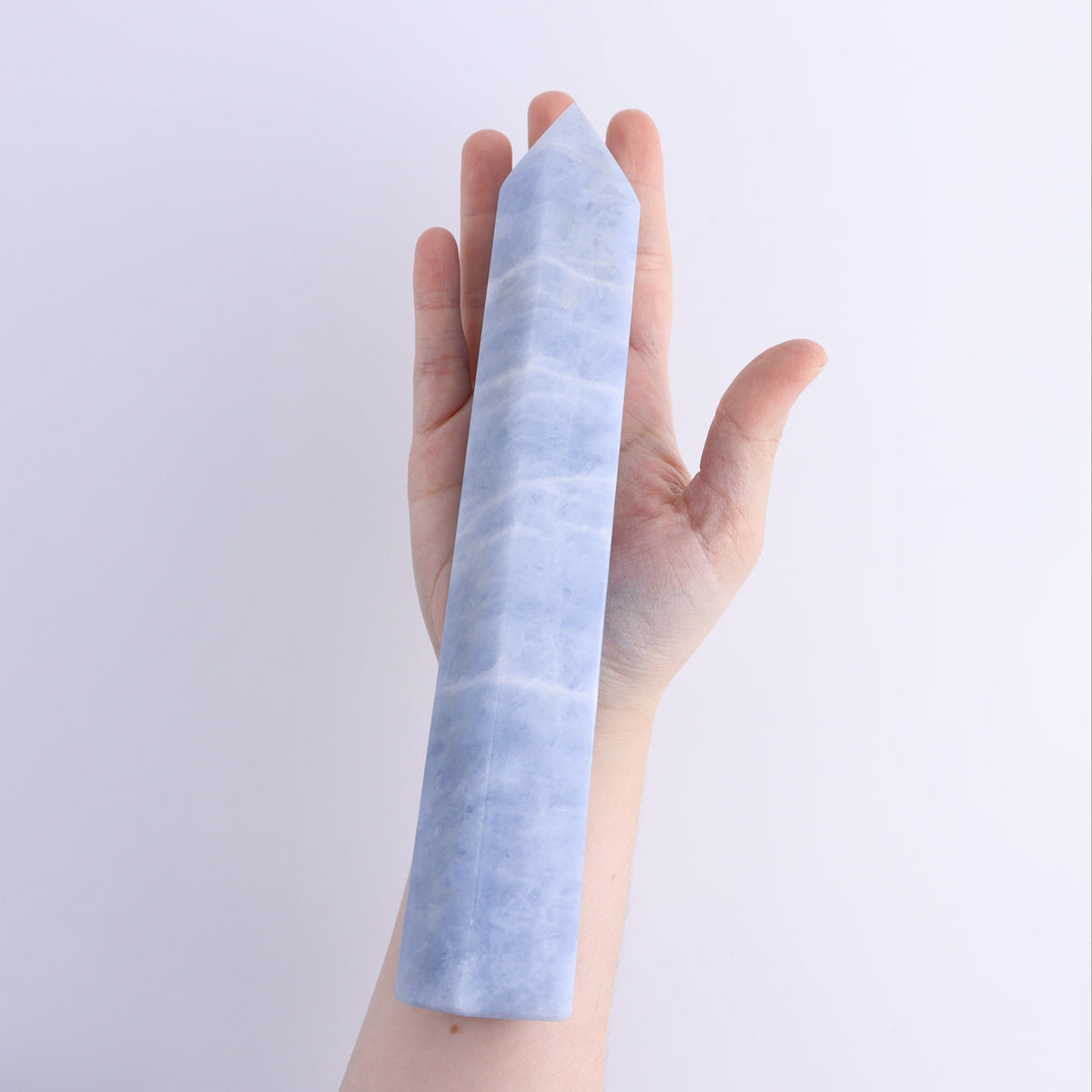 Blue Calcite Towers Set of 3 | Mi Esperanza Minerals | Supplier of Crystals and Onyx