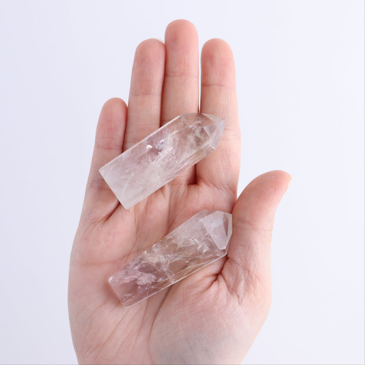 Powellite Amethyst UV Reactive Towers Set of 20 | Mi Esperanza Minerals | Supplier of Crystals and Onyx