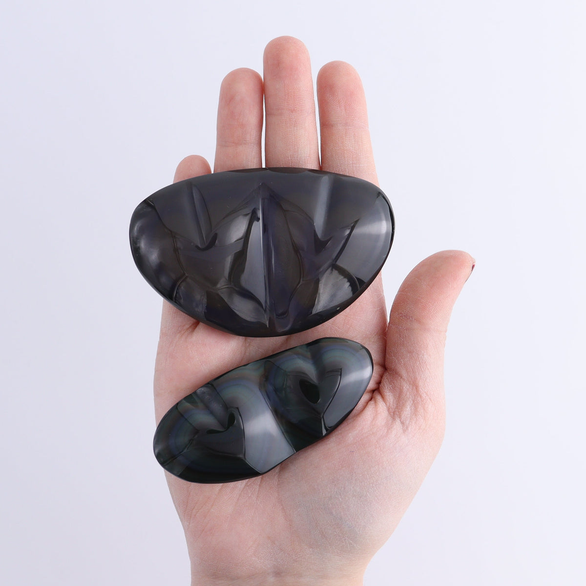 Rainbow Obsidian Heart Pairs Set of 3 | Mi Esperanza Minerals | Supplier of Crystals and Onyx