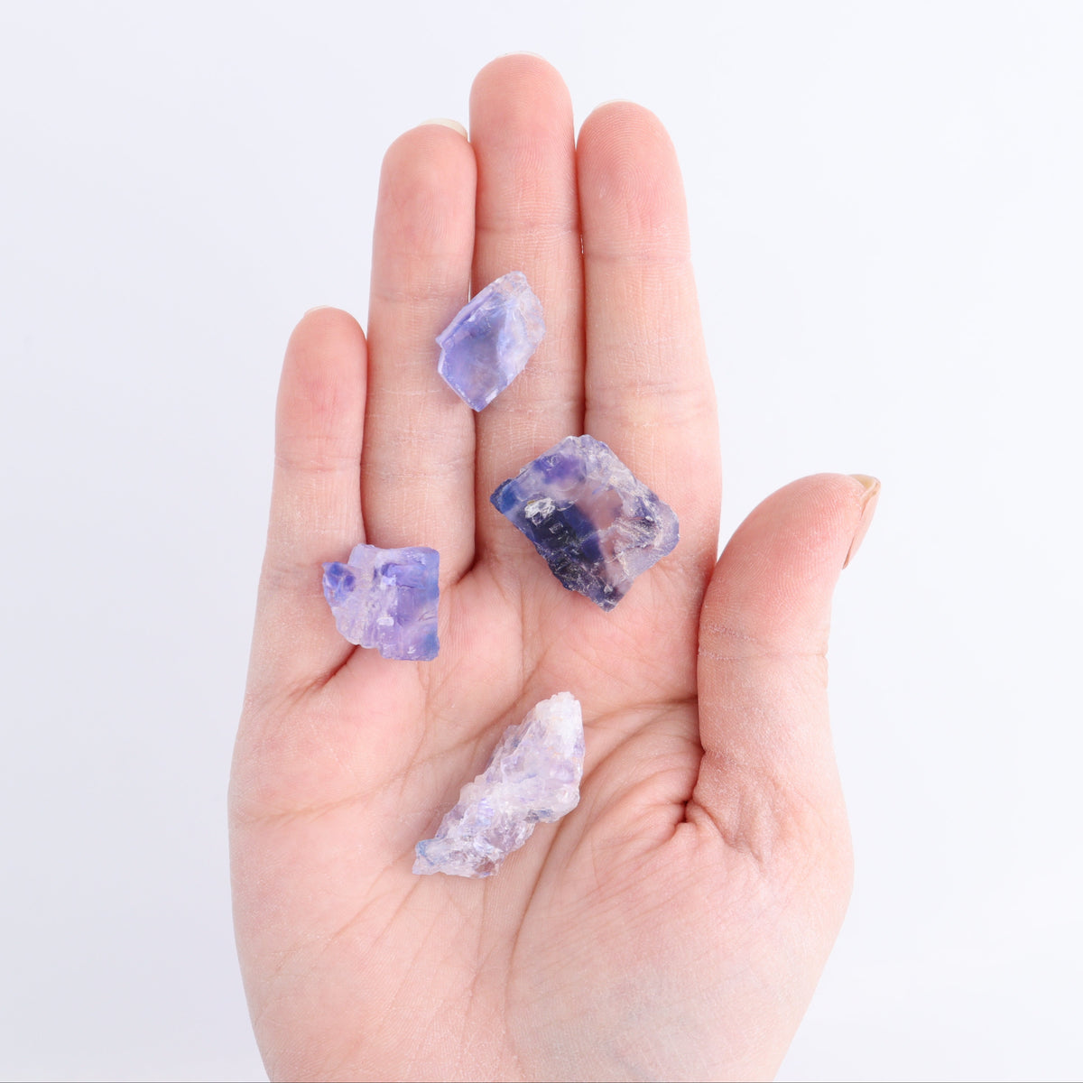 Canadian Blue Halite Rough Set of 9 | Mi Esperanza Minerals | Supplier of Crystals and Onyx