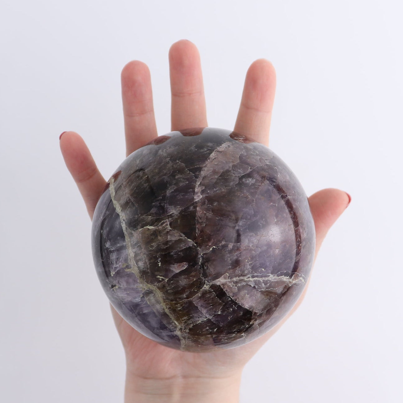 Amethyst Cacoxenite Sphere