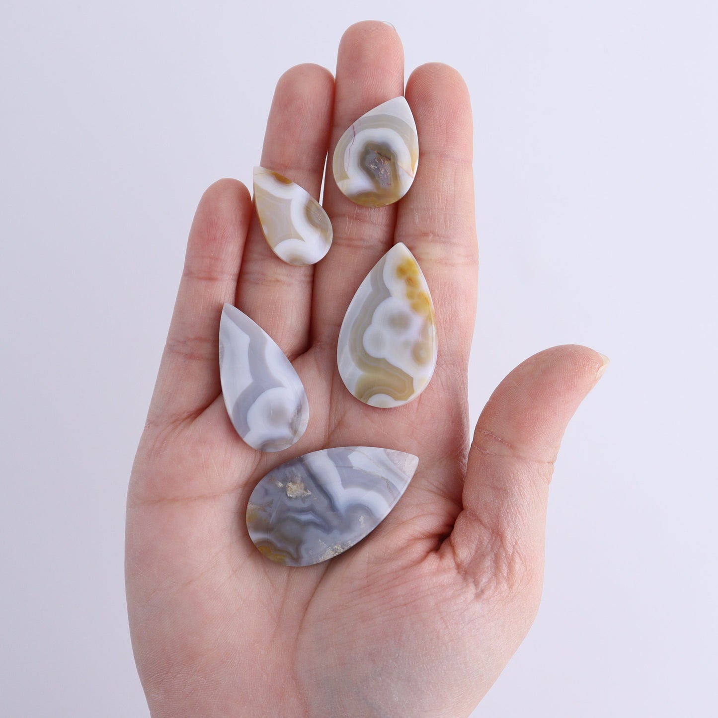 One Agate Teardrop Cab | Mi Esperanza Minerals | Supplier of Crystals and Onyx