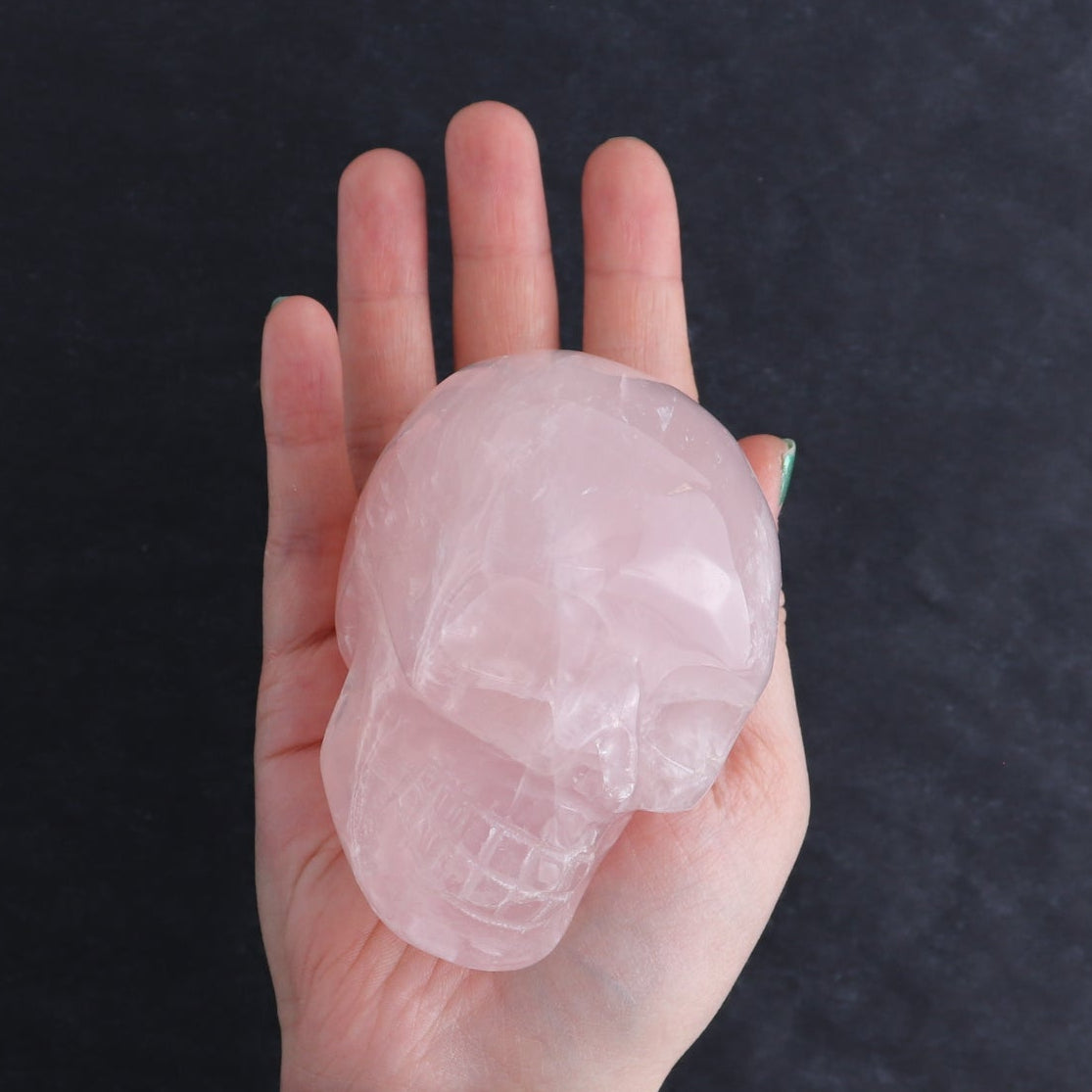 Rose Quartz Skulls Set of 4