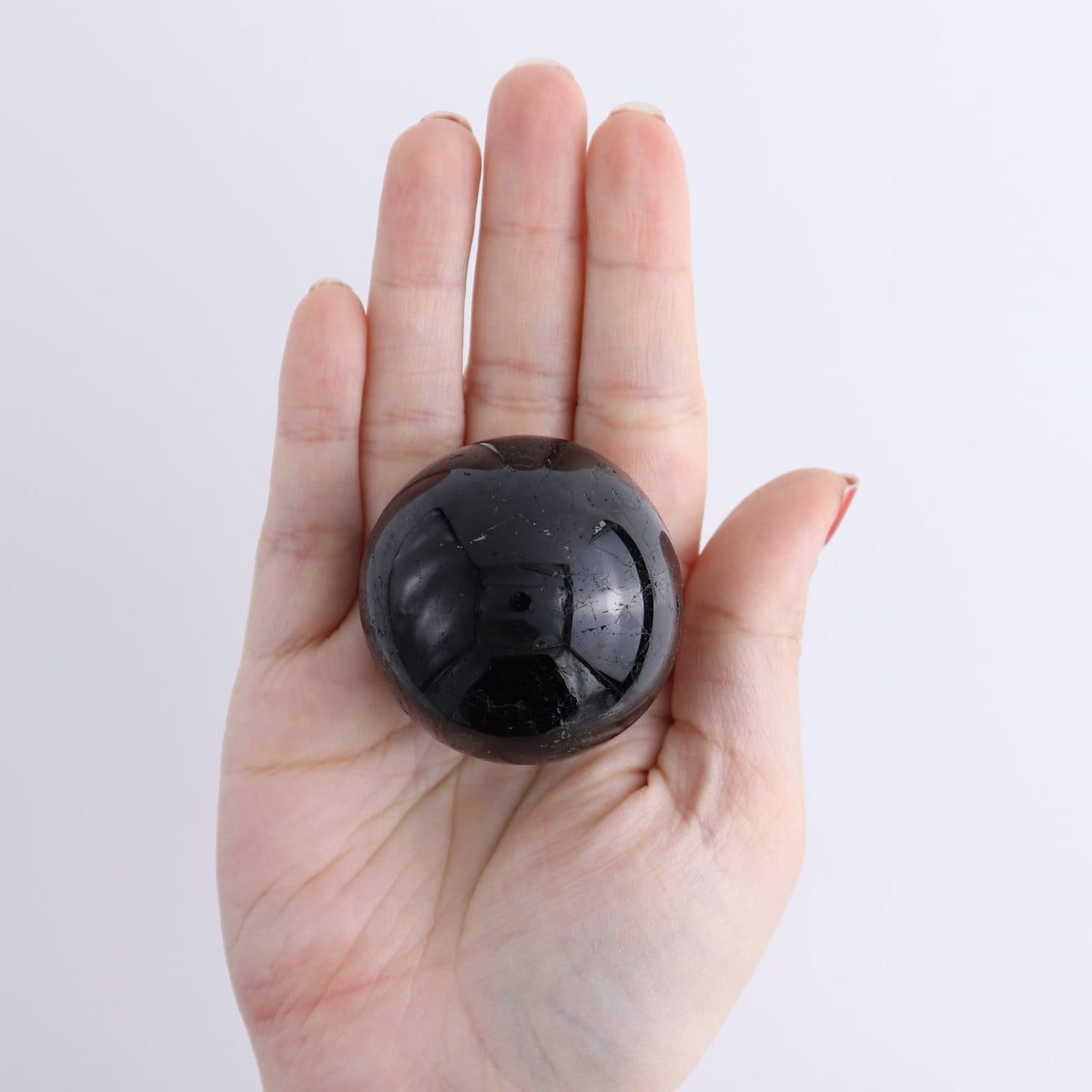 Black Tourmaline Spheres Set of 4