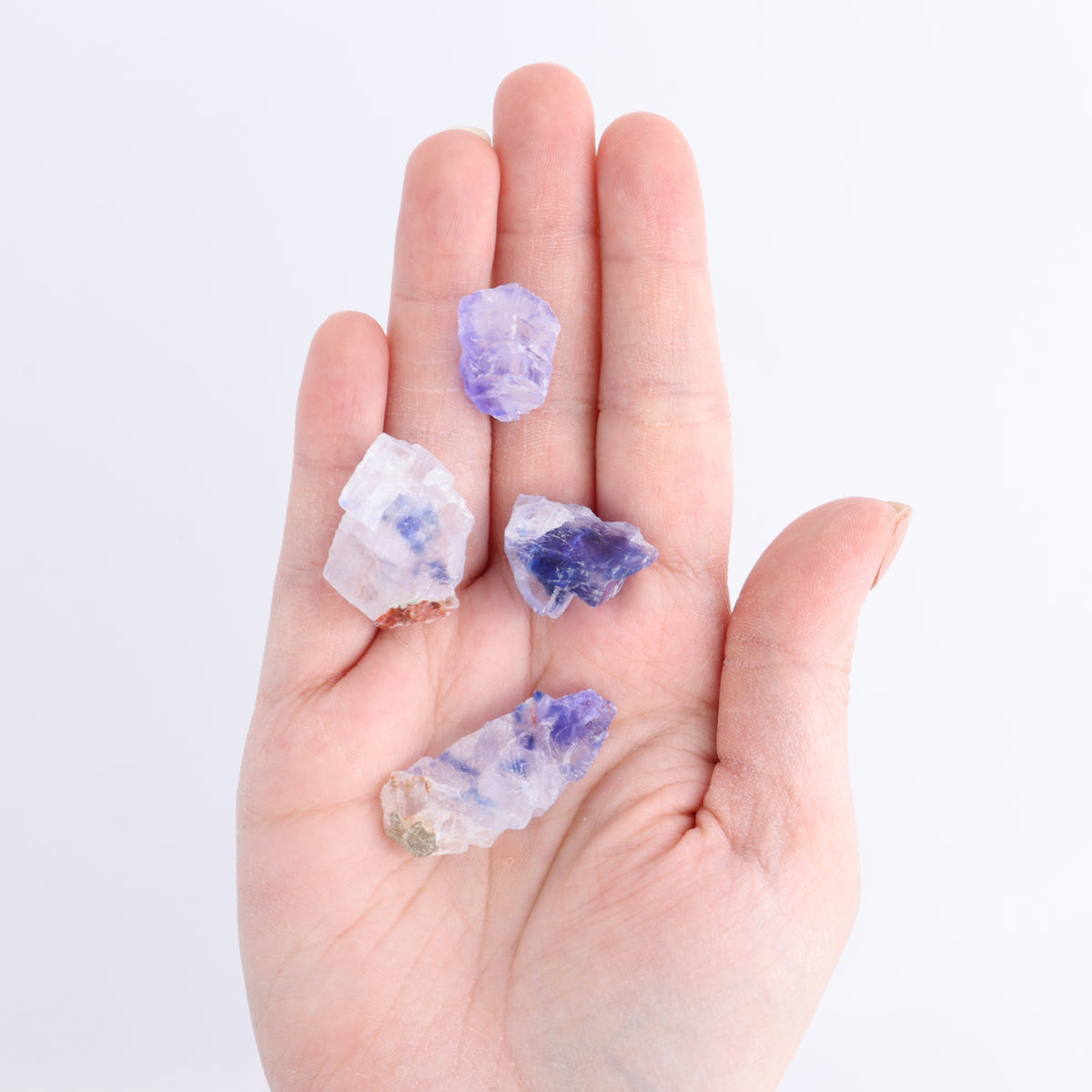 Canadian Blue Halite Rough Set of 9 | Mi Esperanza Minerals | Supplier of Crystals and Onyx