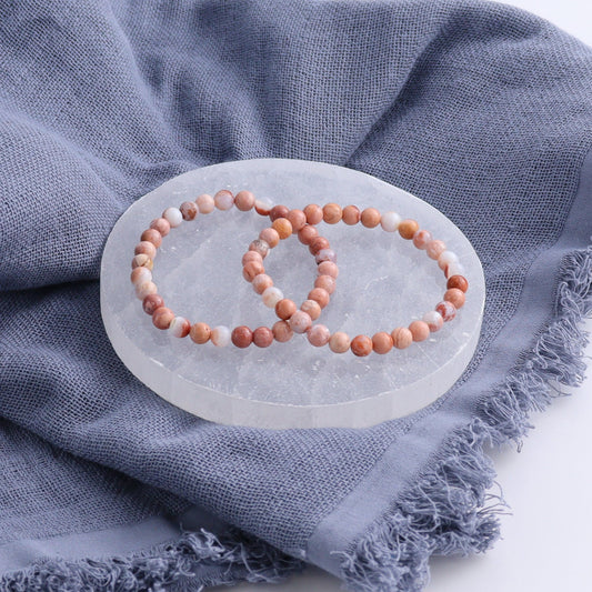 One Cotton Candy Agate 5 - 6 mm Bracelet | Mi Esperanza Minerals | Supplier of Crystals and Onyx