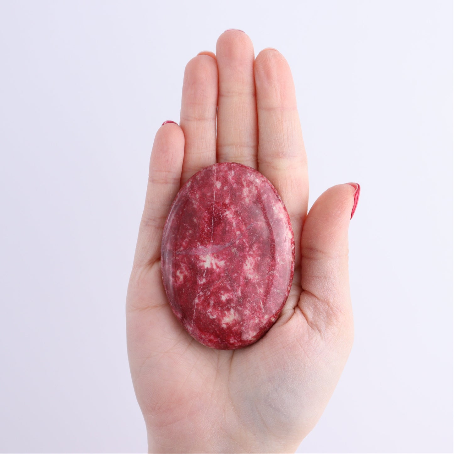 Thulite Palm Stones Set of 3 - Expert Wholesale and Supplier of Wholesale Crystals & Bulk Gemstones, Palm Stones, thulite