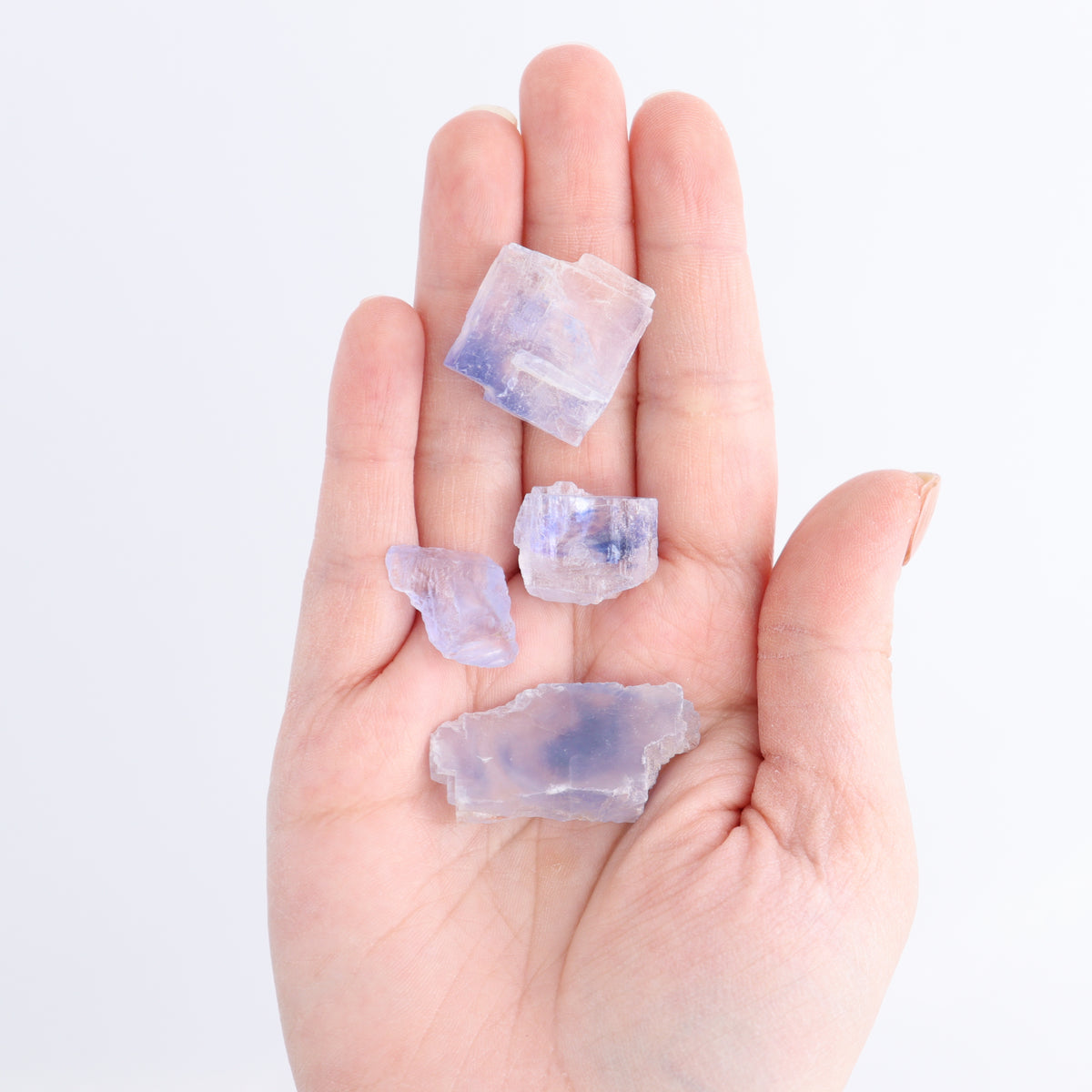 Canadian Blue Halite Rough Set of 9 | Mi Esperanza Minerals | Supplier of Crystals and Onyx