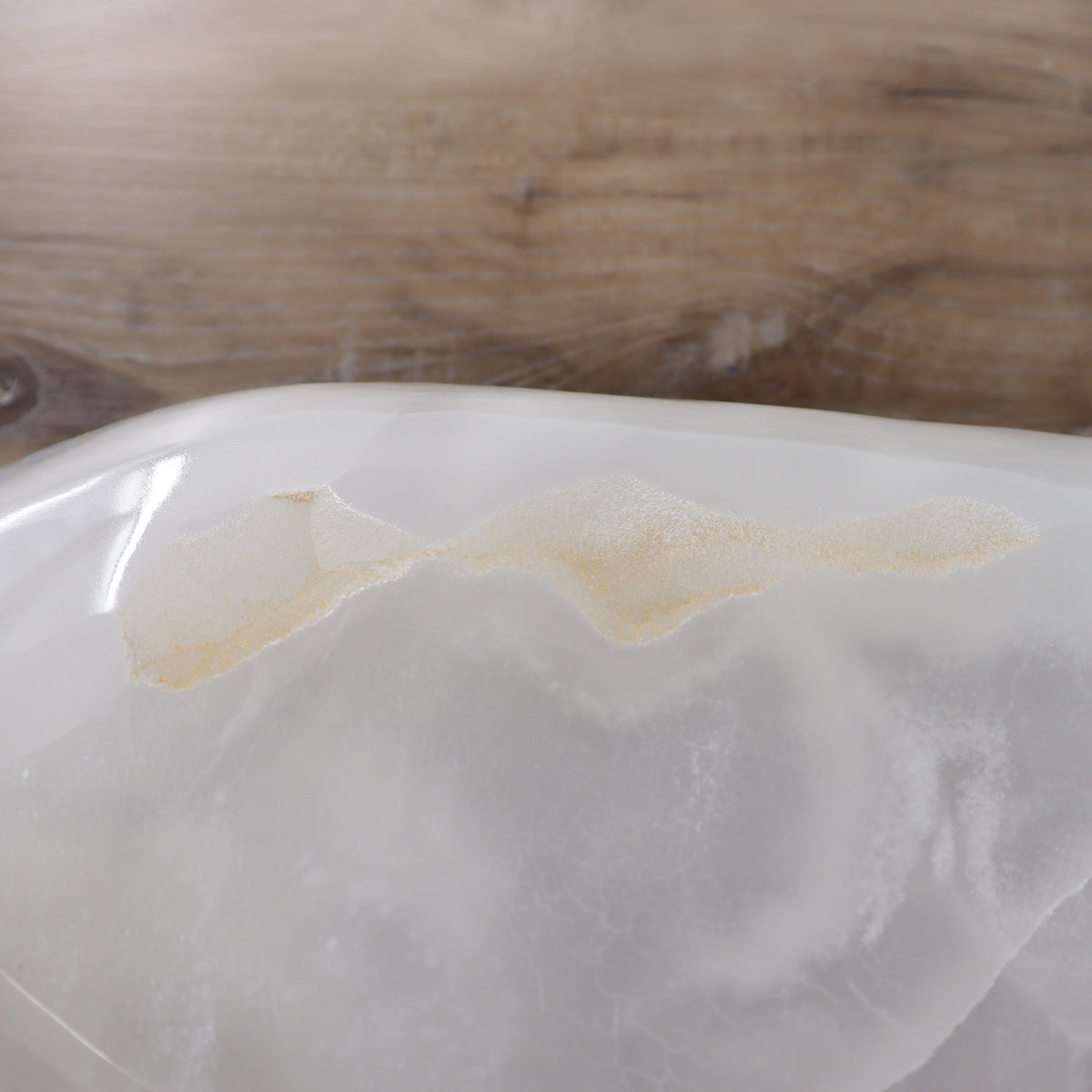 Mexican Onyx/Calcite Canoe Bowl 32" | Mi Esperanza Minerals | Supplier of Crystals and Onyx