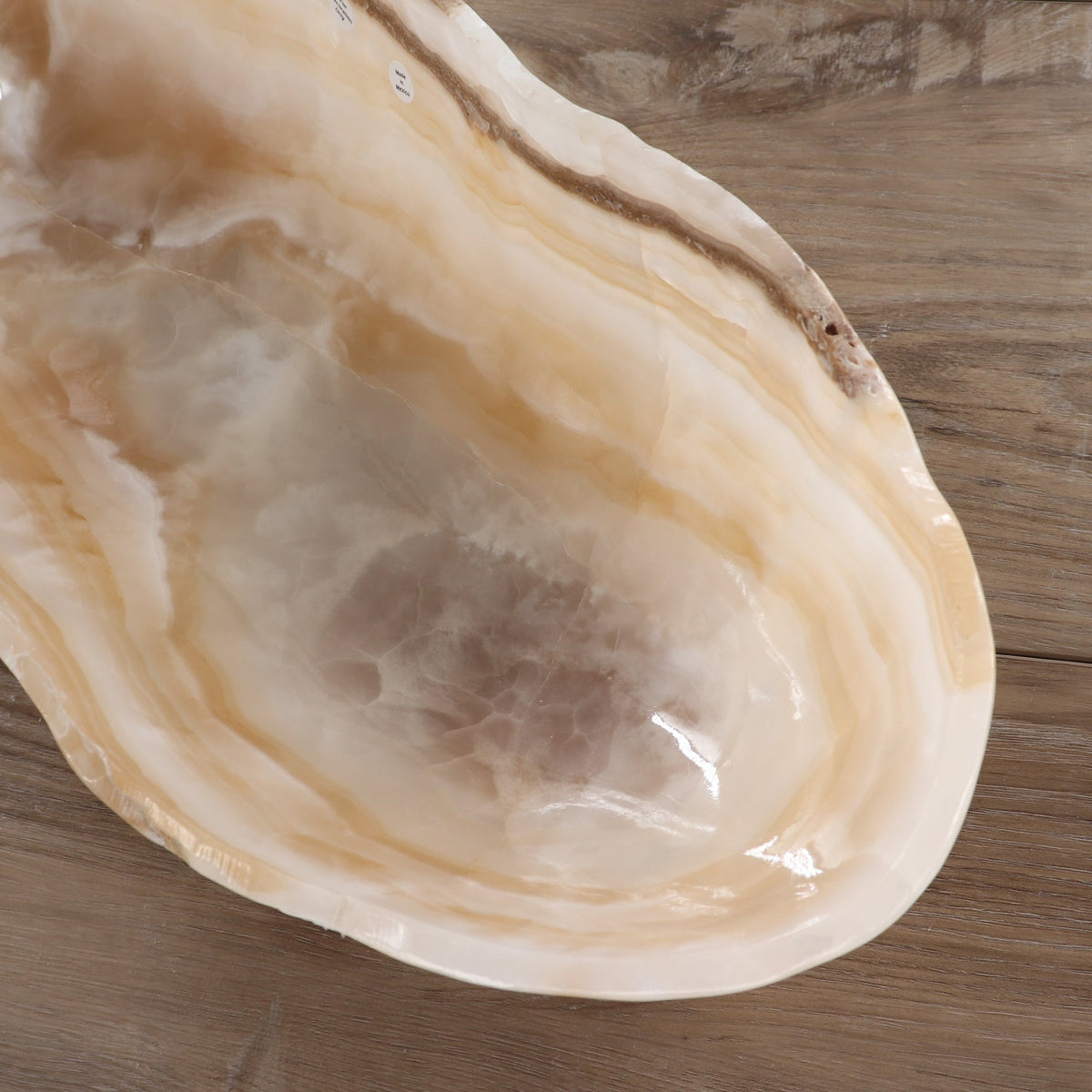 Mexican Onyx/Calcite Canoe Bowl 23"