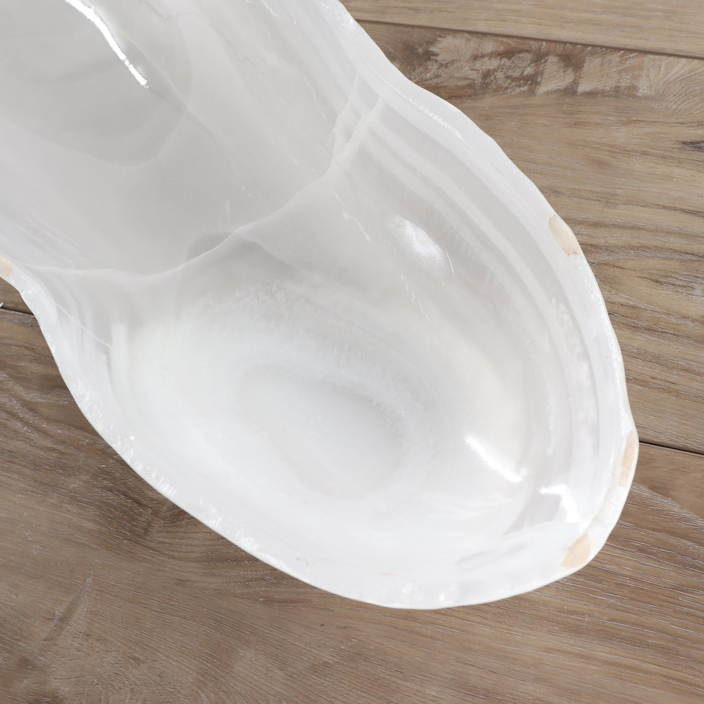 Mexican Onyx/Calcite Canoe Bowl 27" | Mi Esperanza Minerals | Supplier of Crystals and Onyx