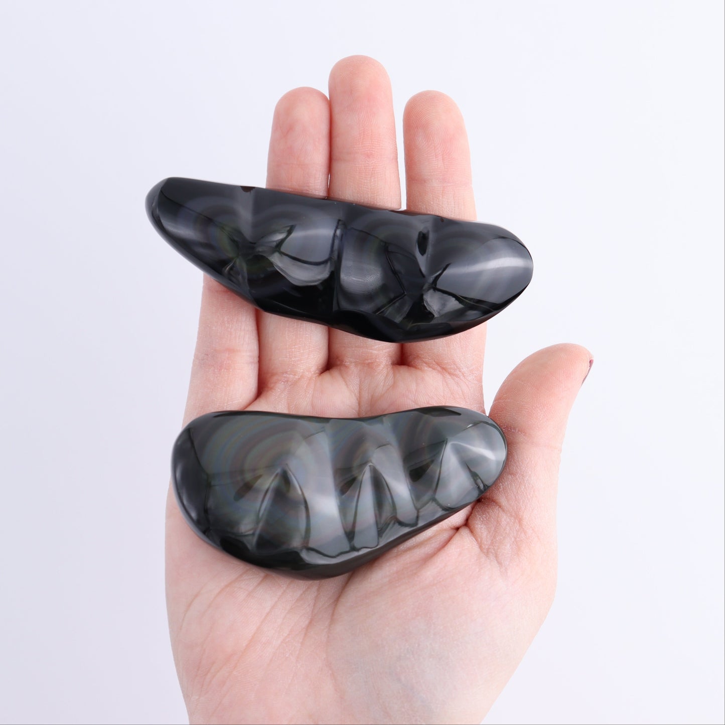Rainbow Obsidian Heart Set of 3 | Mi Esperanza Minerals | Supplier of Crystals and Onyx