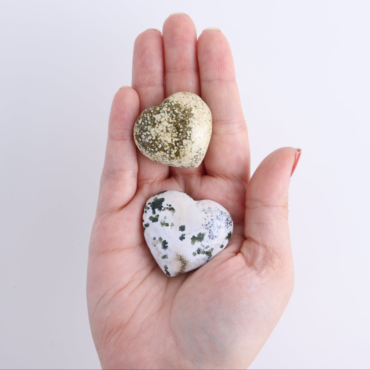 Ocean Jasper Hearts Set of 10
