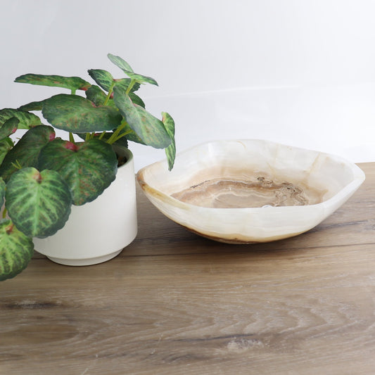 Mexican Onyx/Calcite Bowl 9"
