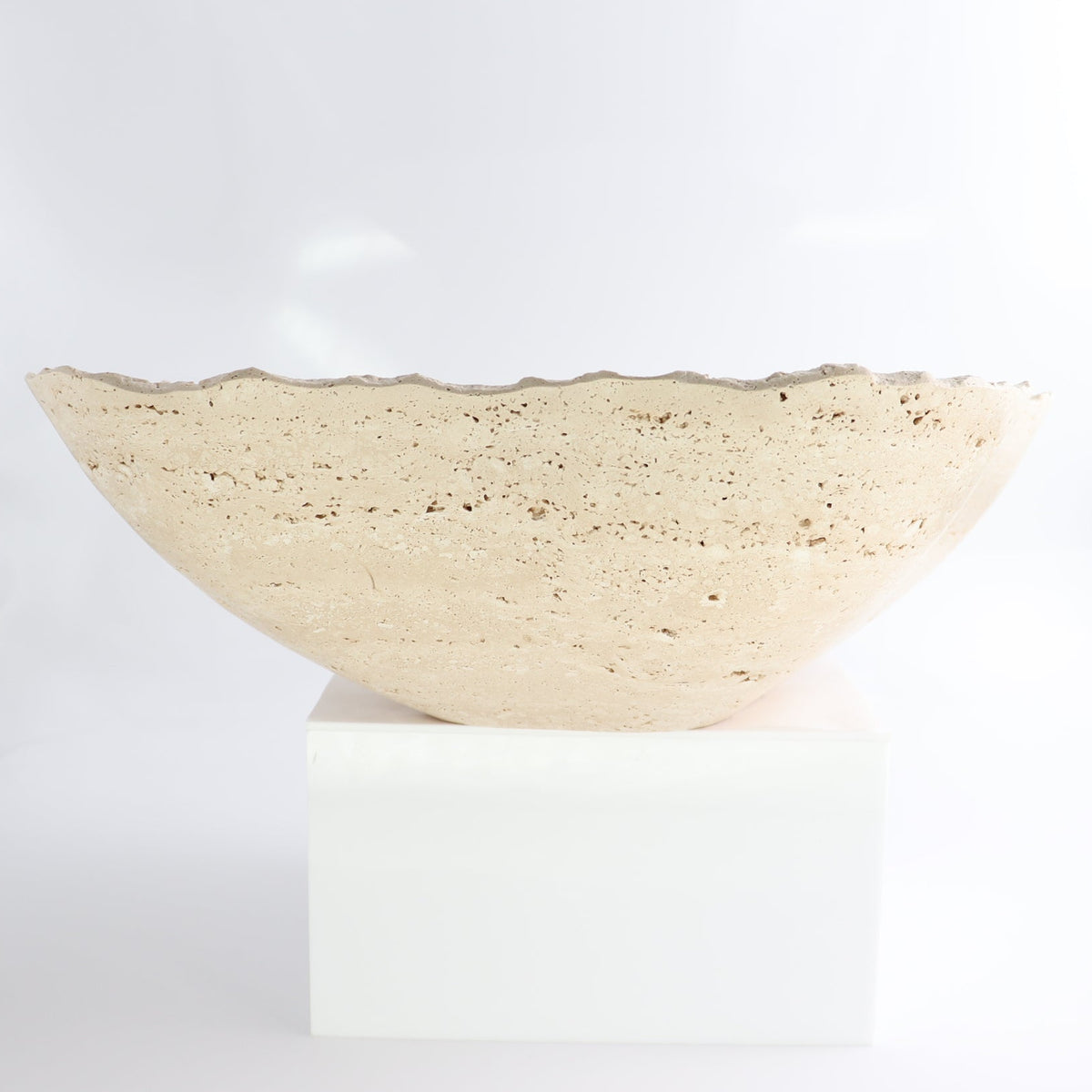 Mexican Travertine Bowl 14"