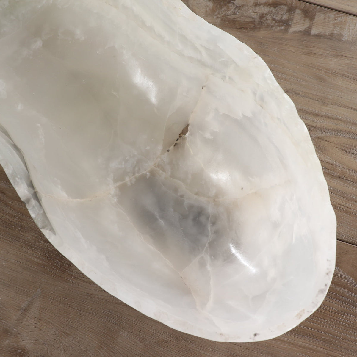 Mexican Onyx/Calcite Canoe Bowl 27"