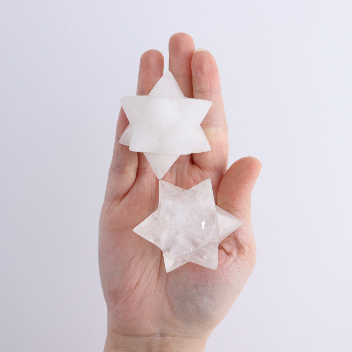 Quartz Stars Set of 14 & 1 Cut Based Star | Mi Esperanza Minerals | Supplier of Crystals and Onyx