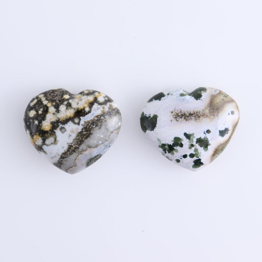 Ocean Jasper Hearts Set of 10