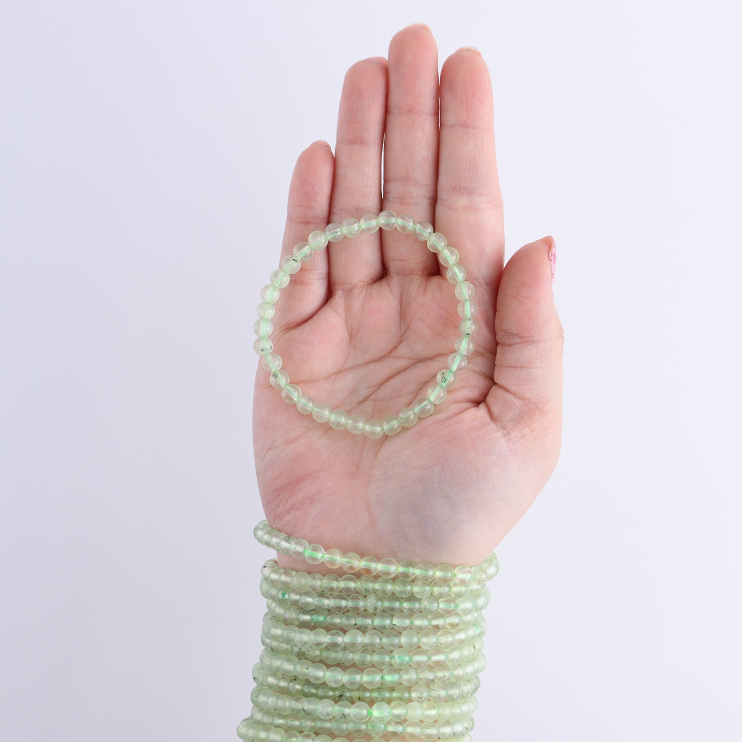 One Prehnite Bracelet 5mm | Mi Esperanza Minerals | Supplier of Crystals and Onyx